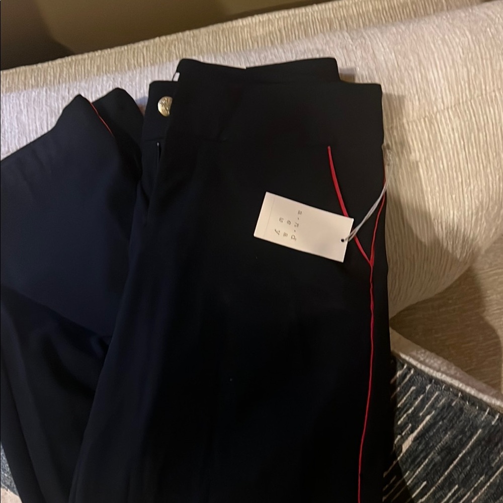 Black Pants with Red Trim